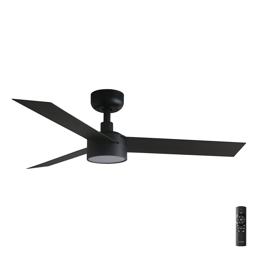FARO 34289-1TW - Ventilateur de plafond à intensité variable CRUISER S LED/18W/230V 2700/4000/6500K d. 106 cm noir + télécommande