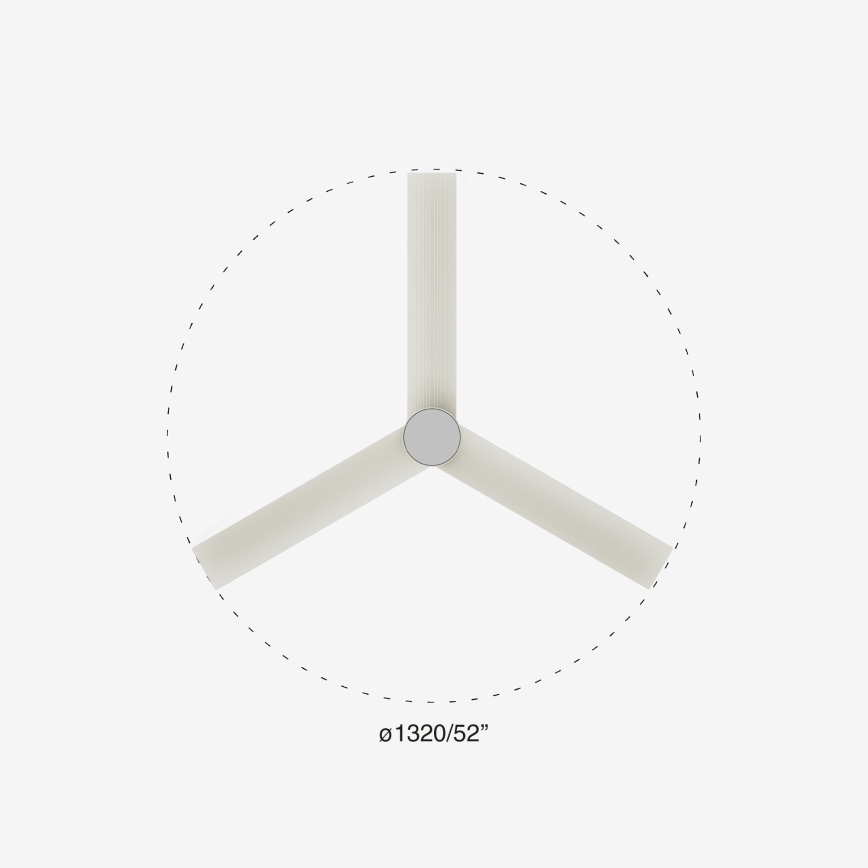 FARO 34290-1TW - LED dimbare ventilator CRUISER LED/20W/230V 2700/4000/6500K Ø 132 cm wit + afstandsbediening