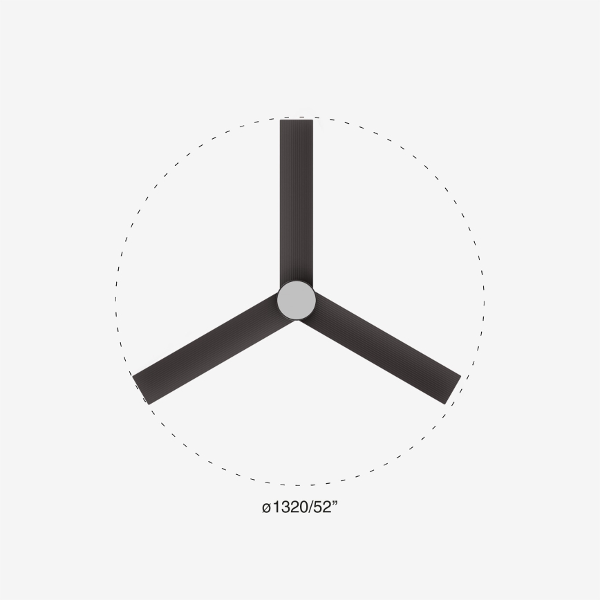 FARO 34291-1TW - Ventilateur de plafond LED dimmable CRUISER LED/20W/230V 2700/3000/4000K Ø 132 cm noir + télécommande