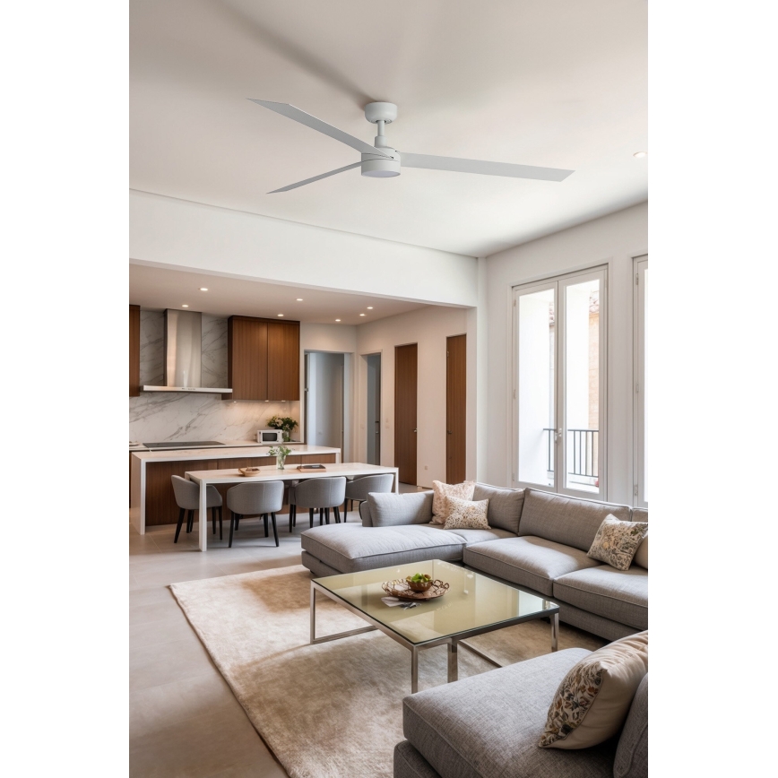 FARO 34292-1TW - Ventilateur à intensité variable CRUISER LED/20W/230V 2700/4000/6500K d. 160 cm blanc + télécommande