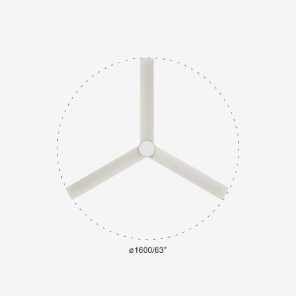 FARO 34292-1TW - Ventilateur à intensité variable CRUISER LED/20W/230V 2700/4000/6500K d. 160 cm blanc + télécommande