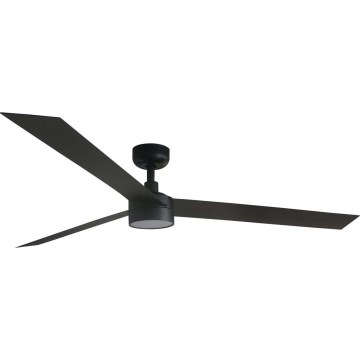 FARO 34293WT1S - Ventilateur de plafond dimmable LED CRUISER XL LED/18W/230V 2700/3000/4000K Ø 160 cm noir Wi‑Fi Tuya + télécommande