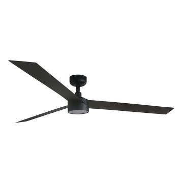 FARO 34293WT1S - Ventilateur de plafond LED dimmable CRUISER XL LED/18W/230V 2700/3000/4000K Ø 160 cm noir Wi-Fi Tuya + télécommande