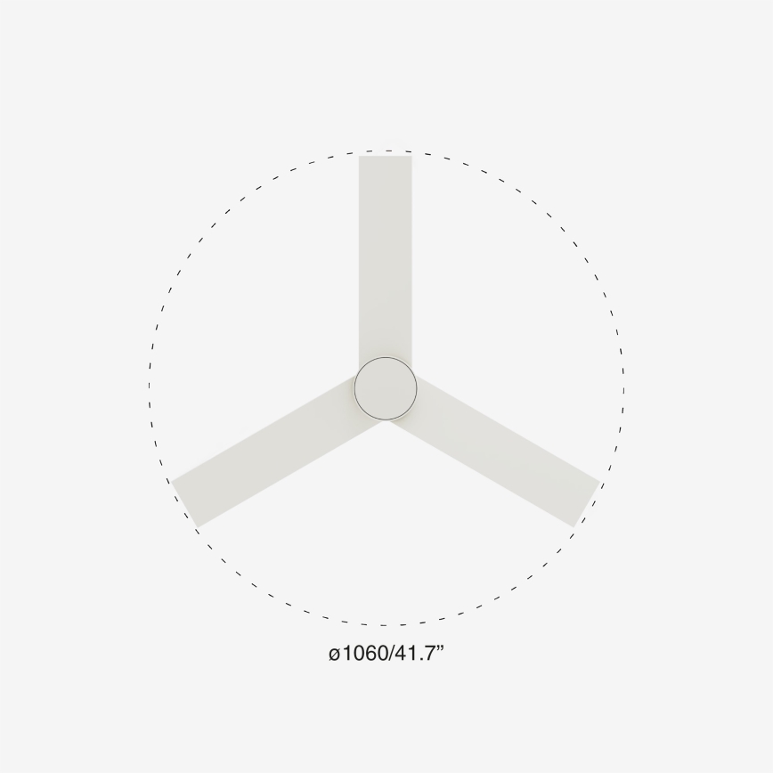 FARO 34295-1TW - Ventilateur de plafond à intensité variable RUDDER S LED/18W/230V 2700/4000/6500K d. 106 cm blanc + télécommande