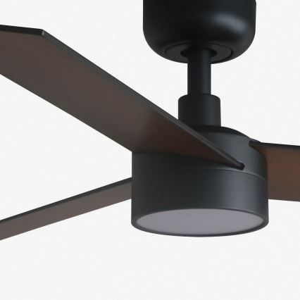 FARO 34296-1TW - Ventilateur de plafond à intensité variable RUDDER S LED/18W/230V 2700/4000/6500K d. 106 cm noir + télécommande
