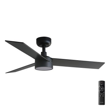 FARO 34296-1TW - Ventilateur de plafond à intensité variable RUDDER S LED/18W/230V 2700/4000/6500K d. 106 cm noir + télécommande