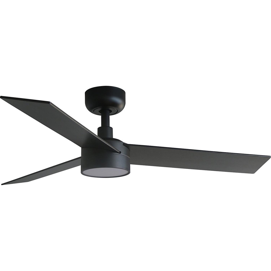 FARO 34296WT-1TW - Ventilateur de plafond à intensité variable RUDDER S LED/18W/230V 2700/4350/6000K noir/marron d. 106 cm Wi-Fi Tuya + Télécommande