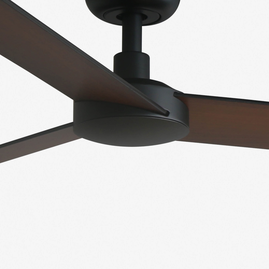 FARO 34296WT - Plafondventilator RUDDER S zwart/bruin diameter 106 cm Wi-Fi Tuya + afstandsbediening