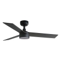FARO 34296WT1S - LED-dimbare plafondventilator RUDDER S LED/18W/230V 2700/3000/4000K Ø 106 cm bruin/zwart Wi-Fi Tuya + afstandsbediening