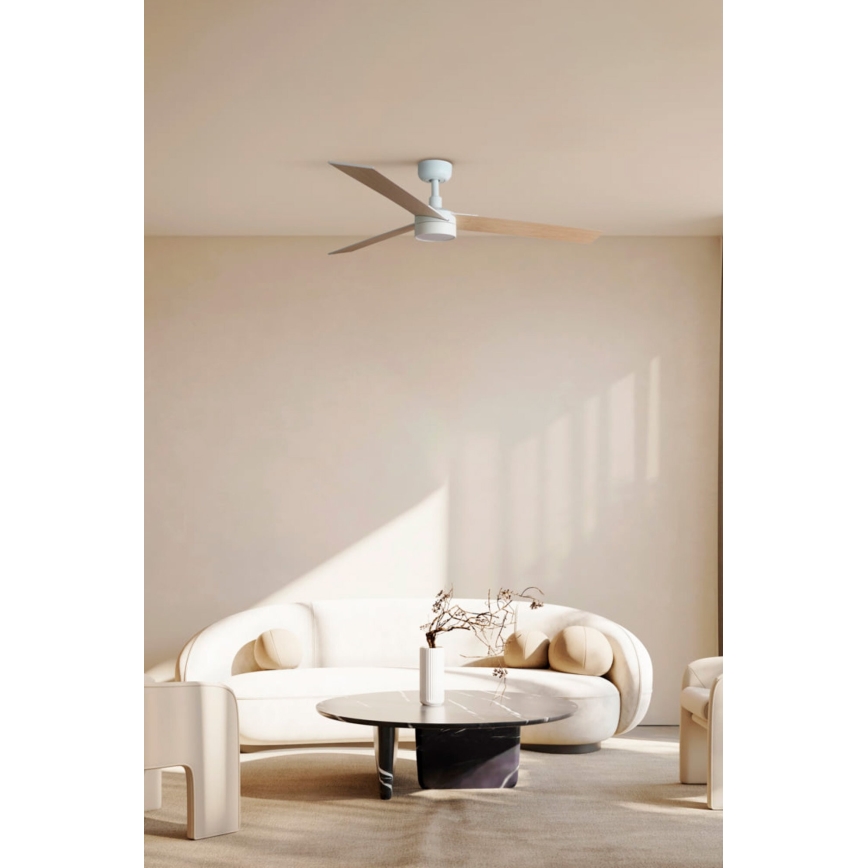 FARO 34297-1TW - LED-dimbare ventilator RUDDER L, LED/20W/230V, 2700/3000/4000K, Ø 132 cm, met afstandsbediening