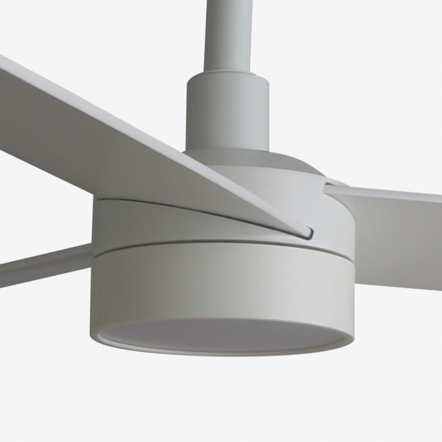 FARO 34297WT-1TW - Ventilateur de plafond à intensité variable RUDDER L LED/18W/230V 2700/4350/6000K blanc d. 132 cm Wi-Fi Tuya + Télécommande