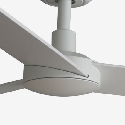 FARO 34297WT - Ventilateur de plafond RUDDER L blanc/beige d. 132 cm Wi-Fi Tuya + Télécommande