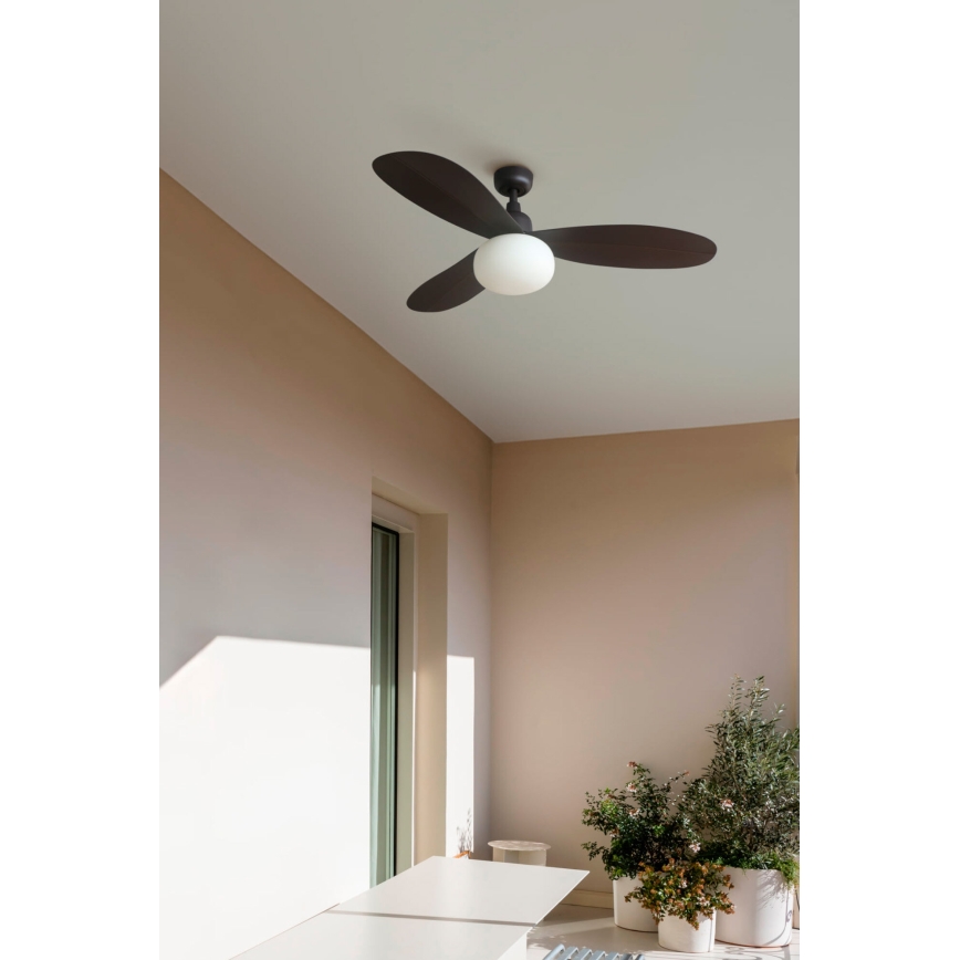 FARO 34301-11L - PALMA plafondventilator 1xE27/15W/230V bruin Ø 129 cm IP44 + afstandsbediening