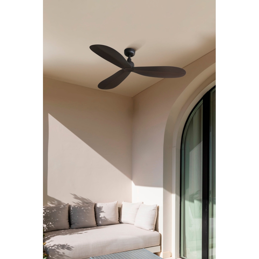 FARO 34301 - Plafondventilator PALMA bruin diameter 129 cm IP44 + afstandsbediening