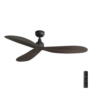 FARO 34301 - Ventilateur de plafond PALMA marron d. 129 cm IP44 + télécommande