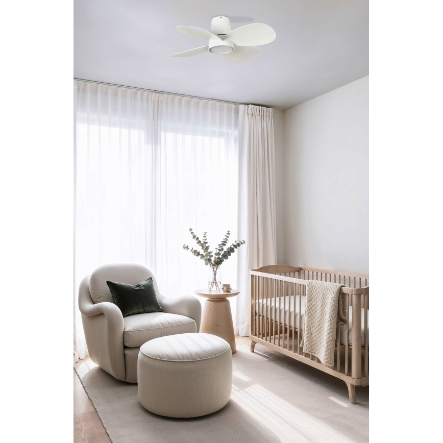 FARO 34315 - LED dimbare plafondventilator KLOVER S LED/20W/230V 2700/4000/6500K wit diameter 80 cm + afstandsbediening