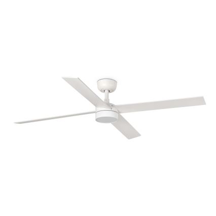 FARO 34355WT-1TW - LED dimbare plafondventilator RUDDER L LED/18W/230V 2700/4350/6000K wit/beige diameter 132 cm Wi-Fi Tuya + afstandsbediening