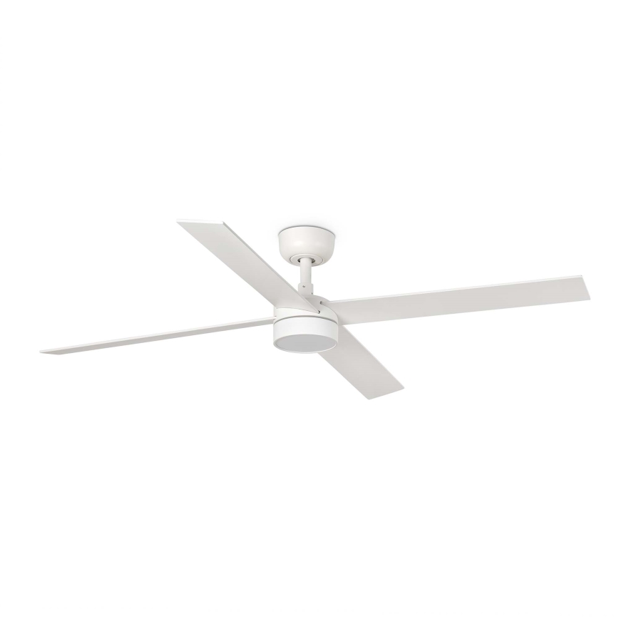 FARO 34355WT-1TW - LED dimbare plafondventilator RUDDER L LED/18W/230V 2700/4350/6000K wit/beige diameter 132 cm Wi-Fi Tuya + afstandsbediening