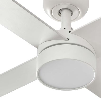 FARO 34355WT-1TW - LED dimbare plafondventilator RUDDER L LED/18W/230V 2700/3000/4000K wit/beige Ø 132 cm Wi-Fi Tuya + afstandsbediening