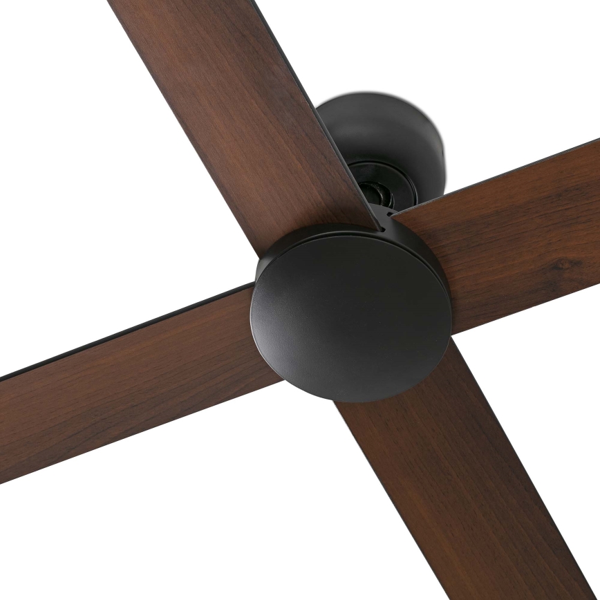 FARO 34356 - Plafondventilator RUDDER L bruin/zwart diameter 132 cm + afstandsbediening