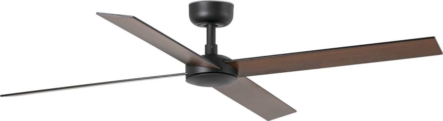 FARO 34356WT - Plafondventilator RUDDER L bruin/zwart diameter 132 cm Wi-Fi Tuya + afstandsbediening