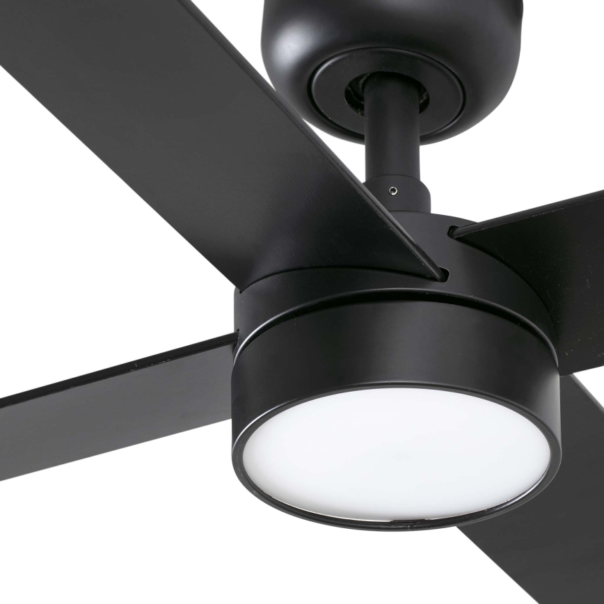 FARO 34356WT1S - Ventilateur de plafond LED à intensité variable RUDDER L LED/18W/230V 2700/3000/4000K Ø 132 cm marron/noir Wi-Fi Tuya + télécommande