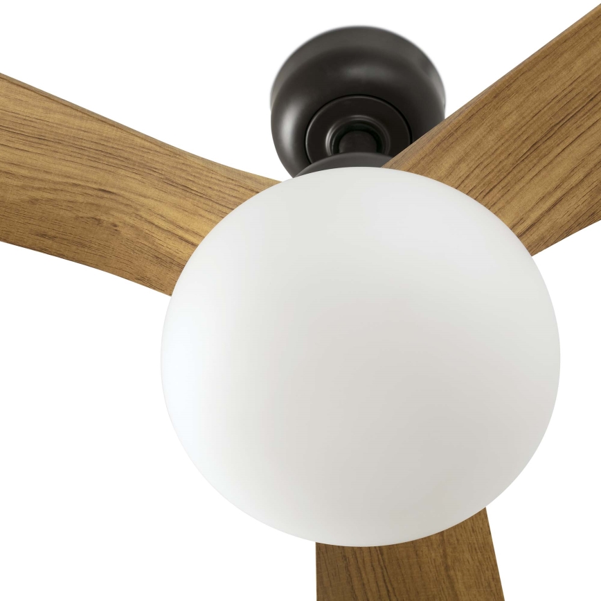 FARO 34360WT-11L - Plafondventilator OUTWOOD L 1xE27/15W/230V bruin/zwart diameter 150 cm Wi-Fi Tuya IP44 + afstandsbediening