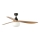 FARO 34360WT-11L - Plafonnier ventilateur OUTWOOD L 1xE27/15W/230V marron/noir d. 150 cm Wi-Fi Tuya IP44 + télécommande