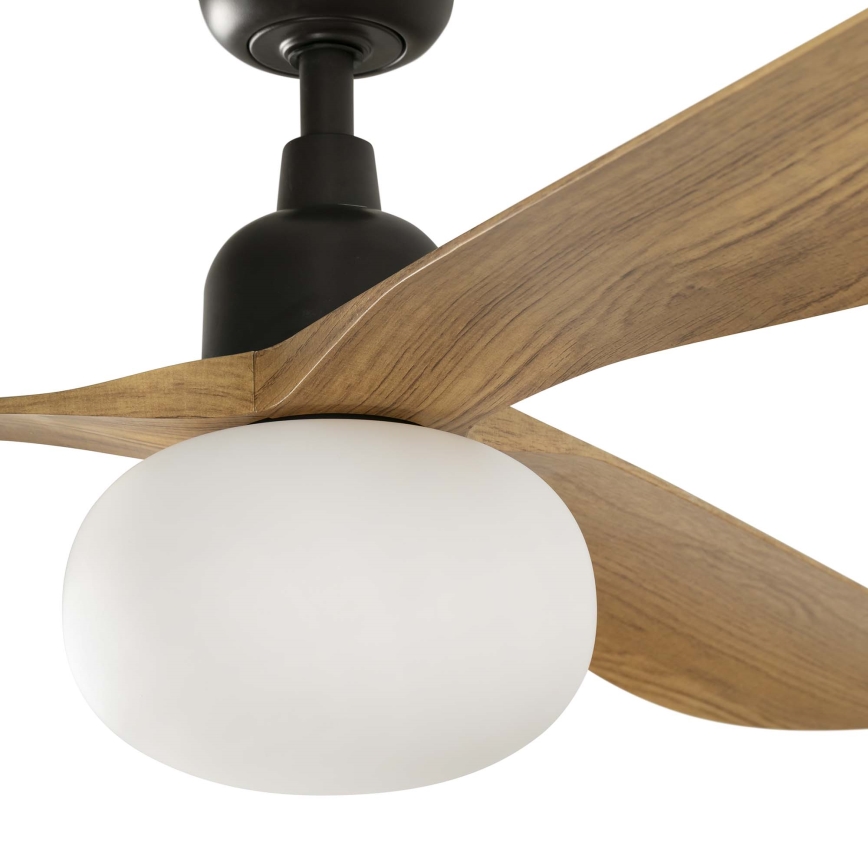 FARO 34360WT-11L - Ventilateur de plafond OUTWOOD L 1xE27/15W/230V marron/noir Ø 150 cm Wi-Fi Tuya IP44 + télécommande