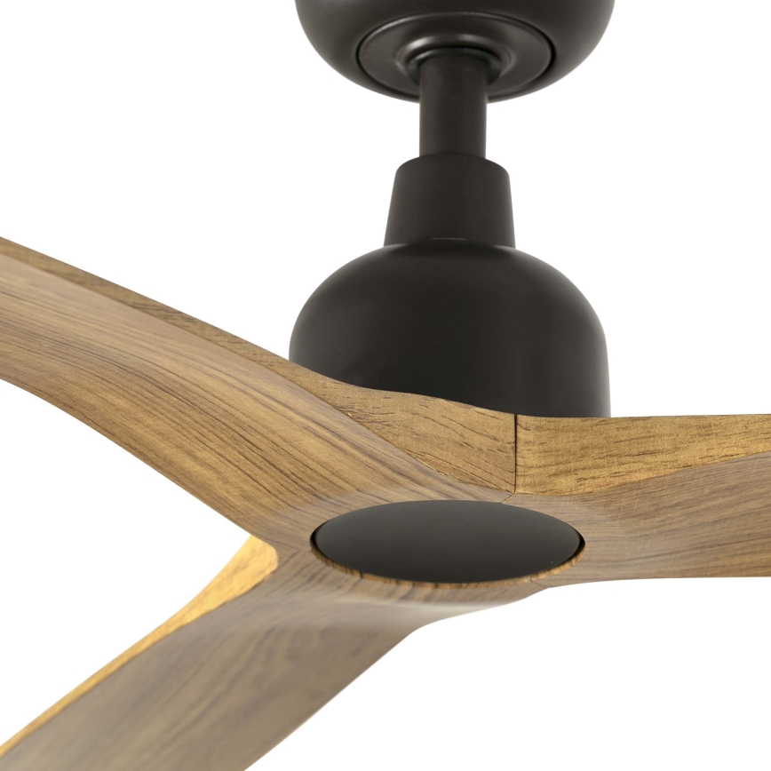 FARO 34360WT - Ventilateur de plafond OUTWOOD L marron/noir Ø 150 cm Wi-Fi Tuya IP44 + télécommande