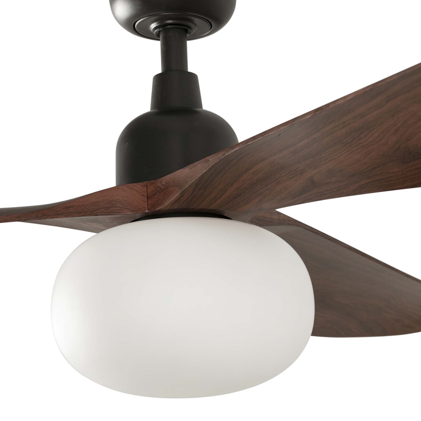 FARO 34362WT-11L - Plafondventilator OUTWOOD L 1xE27/15W/230V bruin/zwart diameter 150 cm Wi-Fi Tuya IP44 + afstandsbediening