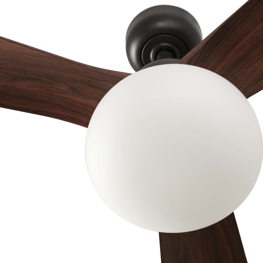 FARO 34362WT-11L - Plafondventilator OUTWOOD L 1xE27/15W/230V bruin/zwart diameter 150 cm Wi-Fi Tuya IP44 + afstandsbediening