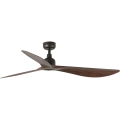FARO 34362WT - Ventilateur de plafond OUTWOOD L marron/noir, diamètre 150 cm Wi-Fi Tuya IP44 + télécommande