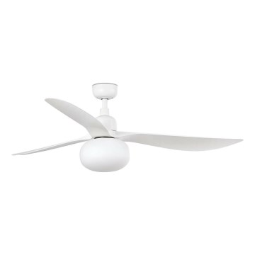 FARO 34363WT-11L - Plafondventilator OUTWOOD L 1xE27/15W/230V wit diameter 150 cm Wi-Fi Tuya IP44 + afstandsbediening