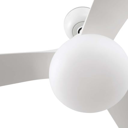 FARO 34363WT-11L - ventilateur de plafond OUTWOOD L 1xE27/15W/230V blanc Ø150 cm Wi-Fi Tuya IP44 + télécommande