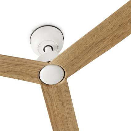 FARO 34370WT - Ventilateur de plafond MARINE M Ø 125 cm marron/blanc IP44 Wi-Fi Tuya + télécommande