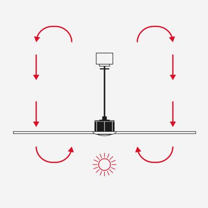 FARO 34371 - Plafondventilator MARINE M Ø 125 cm bruin/zwart IP44 + afstandsbediening