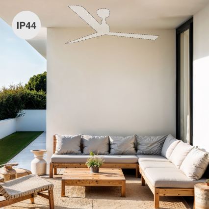 FARO 34372 - Ventilateur de plafond MARINE M Ø 125 cm brun/noir IP44 + télécommande