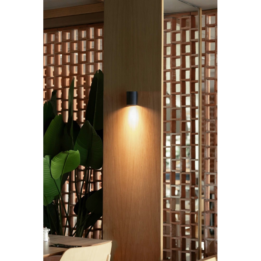 FARO 40523 - Applique murale SOLE 1xGU10/8W/230V noir arrondi