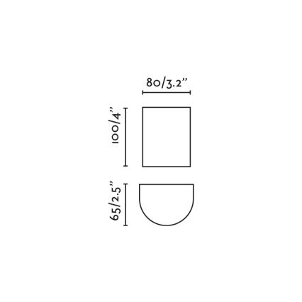FARO 40524 - Applique murale SOLE 1xGU10/8W/230V gris arrondi