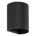 FARO 40527 - Wandlamp SOLE 1xGU10/8W/230V zwart gegolfd rond
