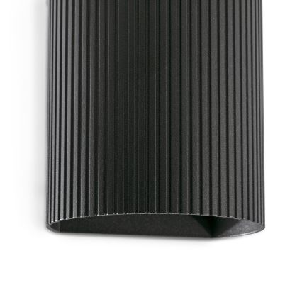 FARO 40527 - Wandlamp SOLE 1xGU10/8W/230V zwart gegolfd rond