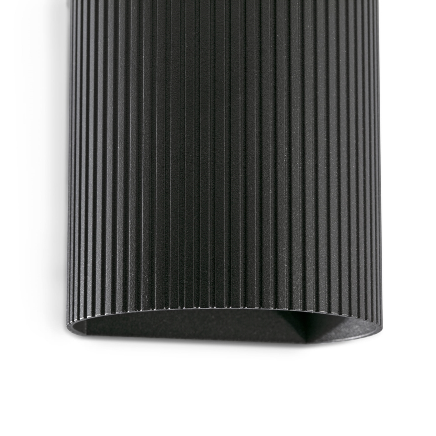 FARO 40527 - Wandlamp SOLE 1xGU10/8W/230V zwart gegolfd rond