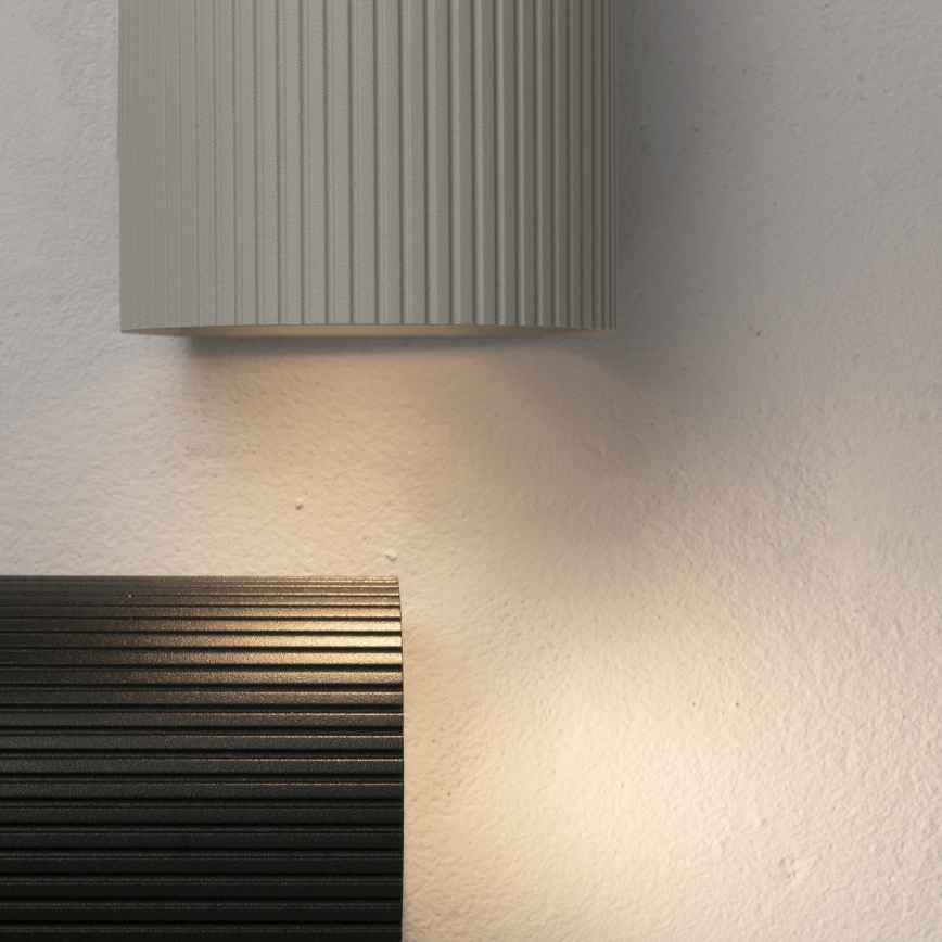 FARO 40528 - Wandlamp SOLE 1xGU10/8W/230V grijs gegolfd rond