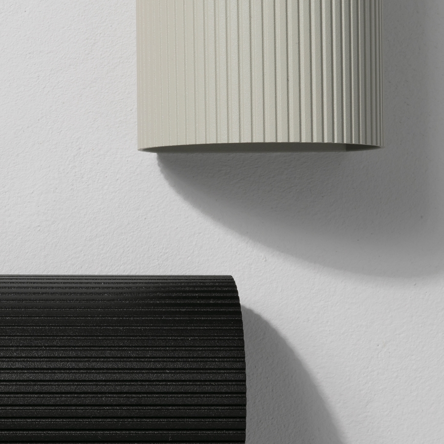FARO 40528 - Wandlamp SOLE 1xGU10/8W/230V grijs gegolfd rond