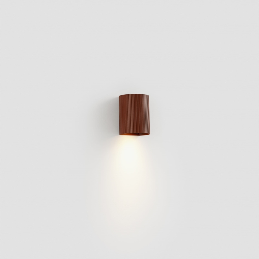 FARO 40529 - Applique murale SOLE 1xGU10/8W/230V brique ondulé arrondi