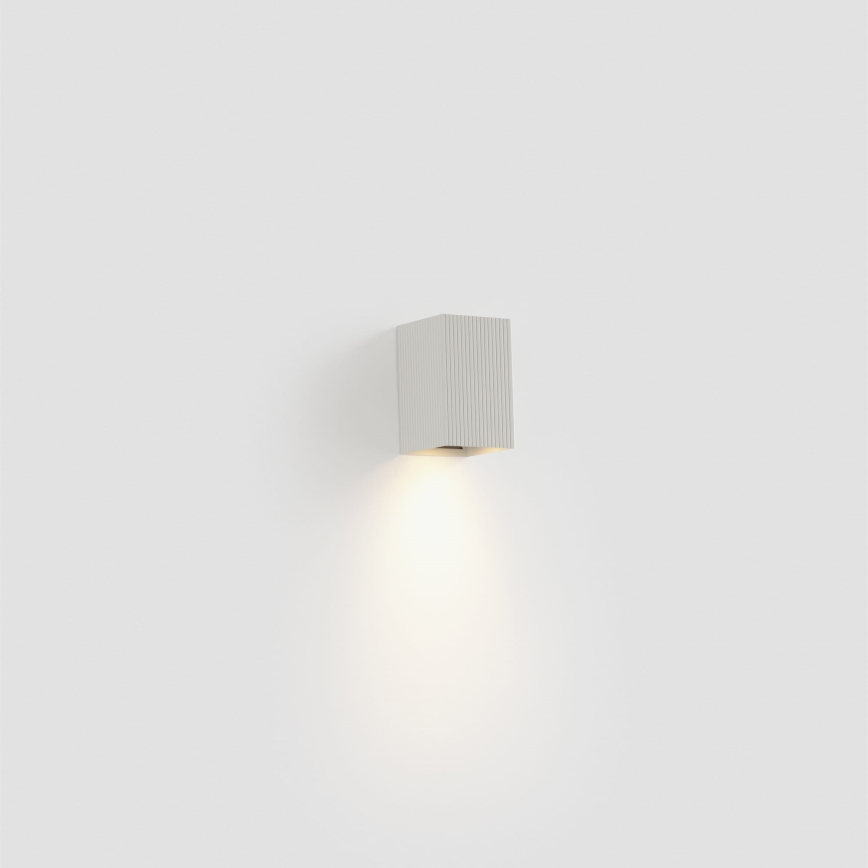 FARO 40534 - Wandlamp SOLE 1xGU10/8W/230V wit gegolfd hoekig