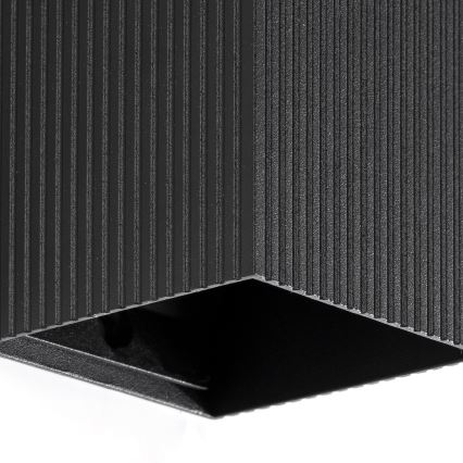 FARO 40535 - Applique murale SOLE 1xGU10/8W/230V noir ondulé carré