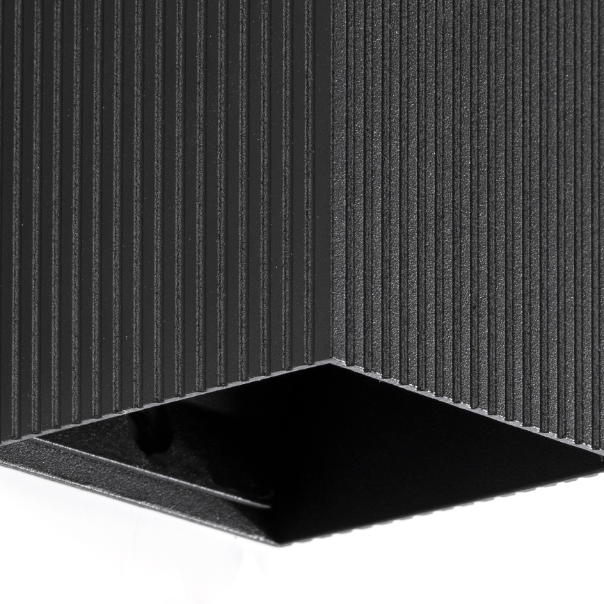 FARO 40535 - Applique murale SOLE 1xGU10/8W/230V noir ondulé carré