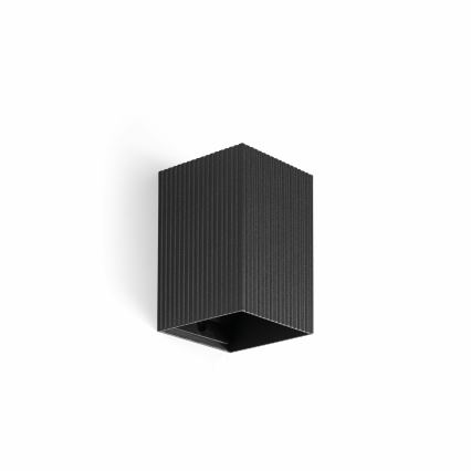 FARO 40535 - Applique murale SOLE 1xGU10/8W/230V noir ondulé carré